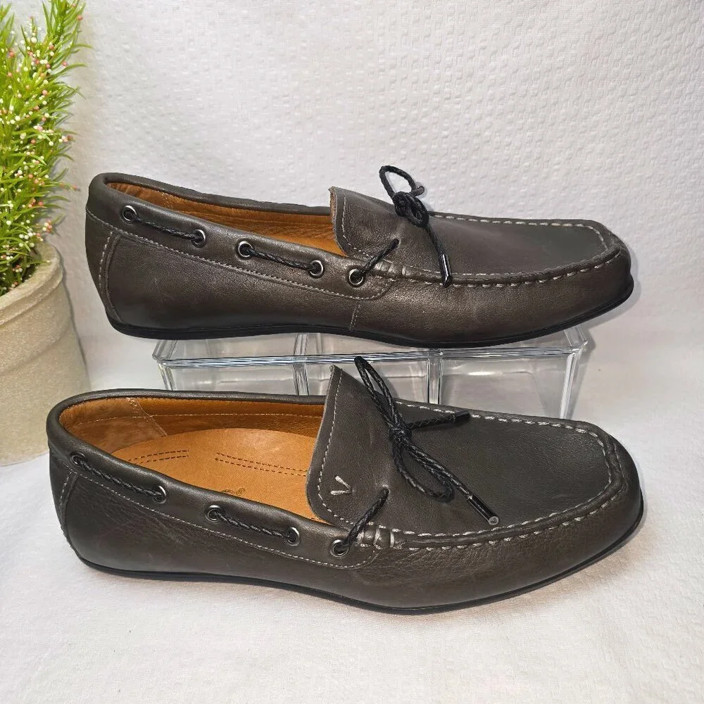 MENS VIONIC MERCER LUCA SHOE SLIP-ON LOAFER MOCASSIN GRAY SIZE 8 NWOT